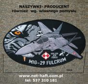 mig-29 naszywka tygrys dla pilota dla obsługi su-22