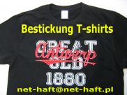 Bestickung on polos t-shirt, Besticken aufnahern