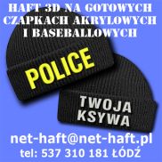 haft na czapce zimowej haft na czapce wełnianej haft 3d na czapkach wełnianych haftowanie 3d na czapkach wyszywanie napisów 3d